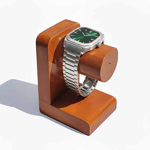 Wooden Wrist Watch Holder Stand - Front